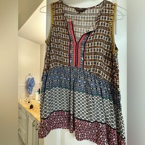 Anthropologie Ranna Gill multi color tank blouse